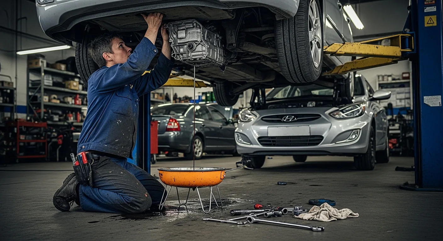 تعویض روغن گیربکس هیوندا اکسنت